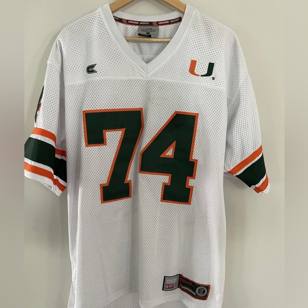 Miami Hurricanes Football Jersey. Used. Size Adult Large